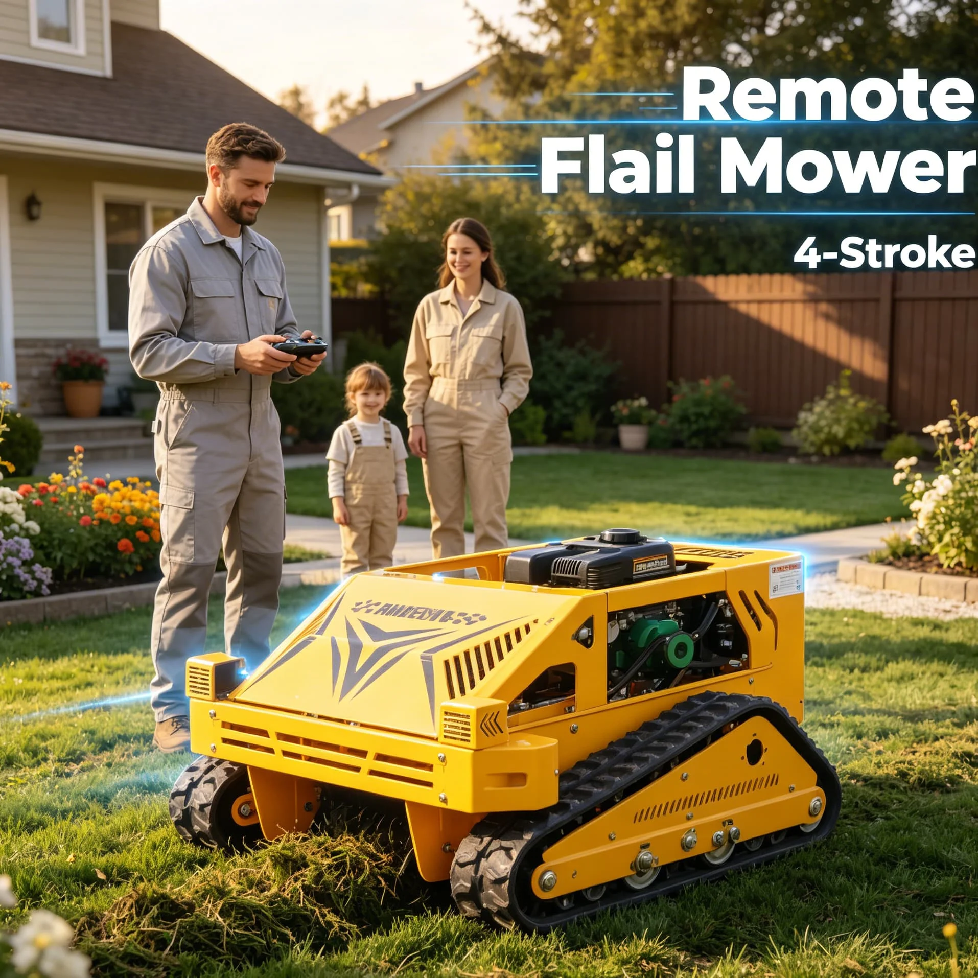 Customized Intelligent crawler Automatic RC Lawn Mower, Self-propelled Robot Flail Grass Trimmer, Premium Cutting Equipment