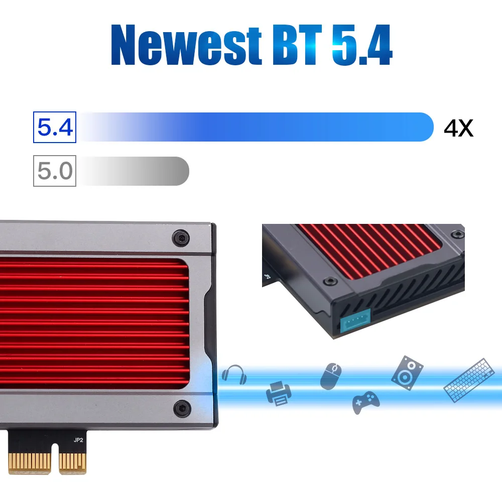 WiFi 7 BE8800RGB PCIE 무선 네트워크 카드 BT5.4 확장 베이스 Win10/11이 포함된 데스크탑 PC용 8774Mbps 트라이 밴드 2.4G/5G/6GHz