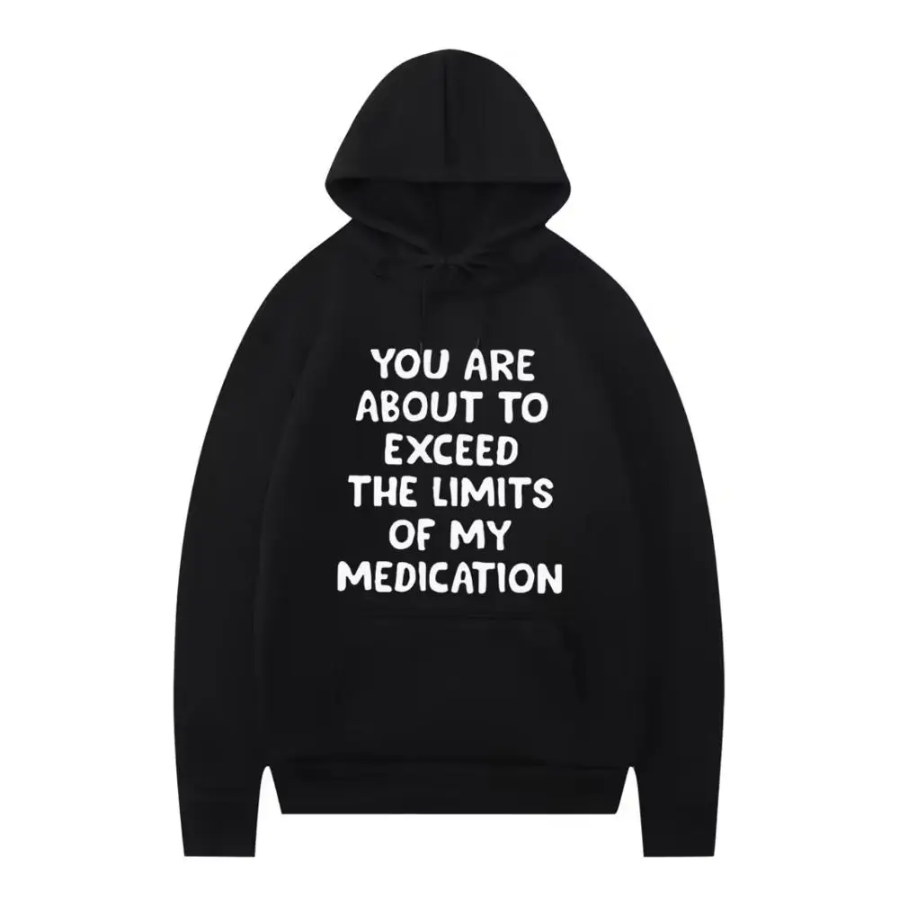 

CLOOCL Autumn and Winter Fashion Men's Hoodies, Don't Challenge My Patience, Limit Humor, English Pattern Printing