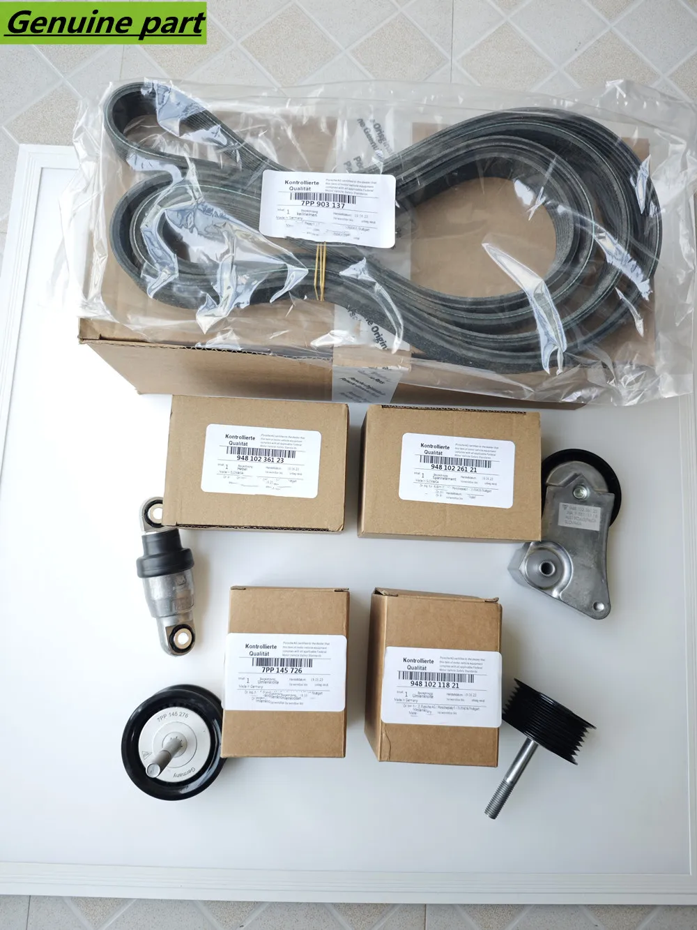 

2 Years Warranty NEW Genuine OEM Engine Belt Tensioner Drive Kit For Porsche Cayenne Panamera 970 4.8L 3.6L 3.0L 07-18