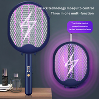 2 in 1 Folding Electric Mosquito Swatter USB Rechargeable UV Lure Shock to Kill Anti Insect Flies Household Killer Trap