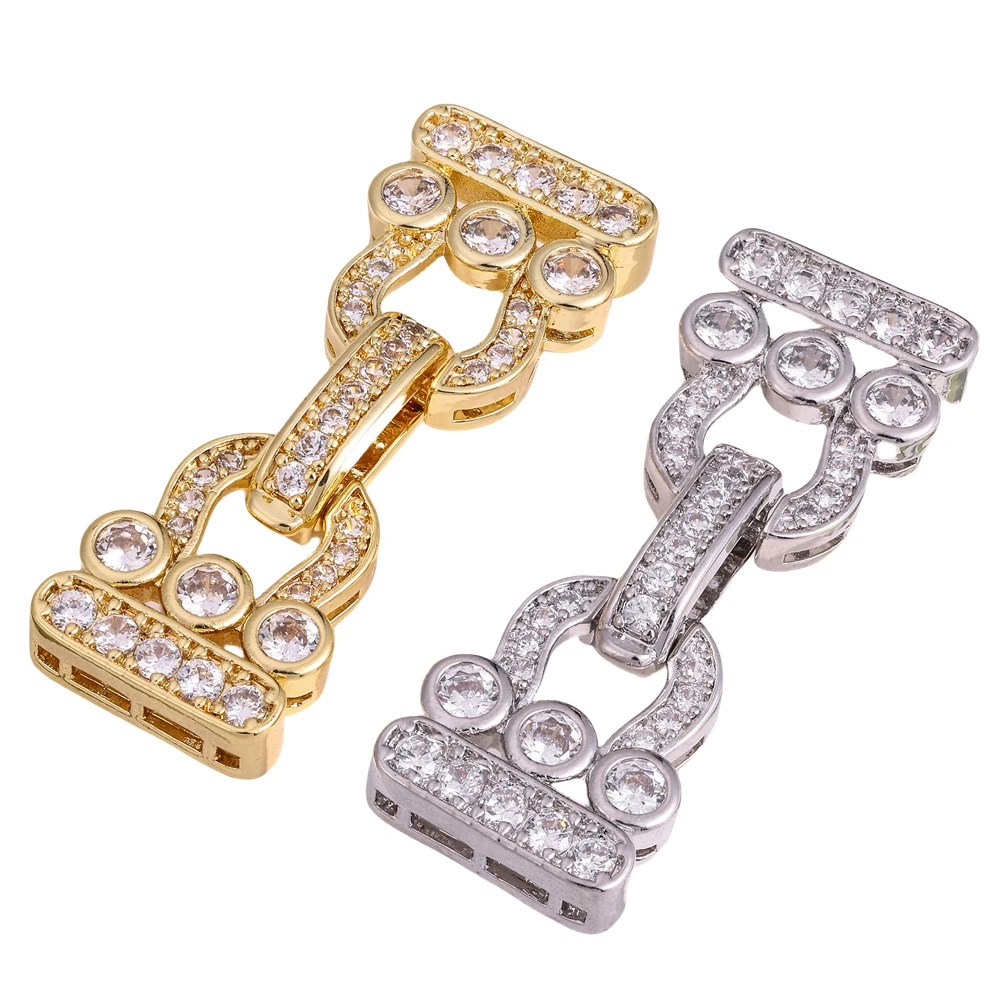 Juya 18K مطلية بالذهب الباروك اللؤلؤ موصل السحابة المشابك DIY بها بنفسك صنع المجوهرات اكسسوارات النساء الخرز قفل إغلاق الإمدادات