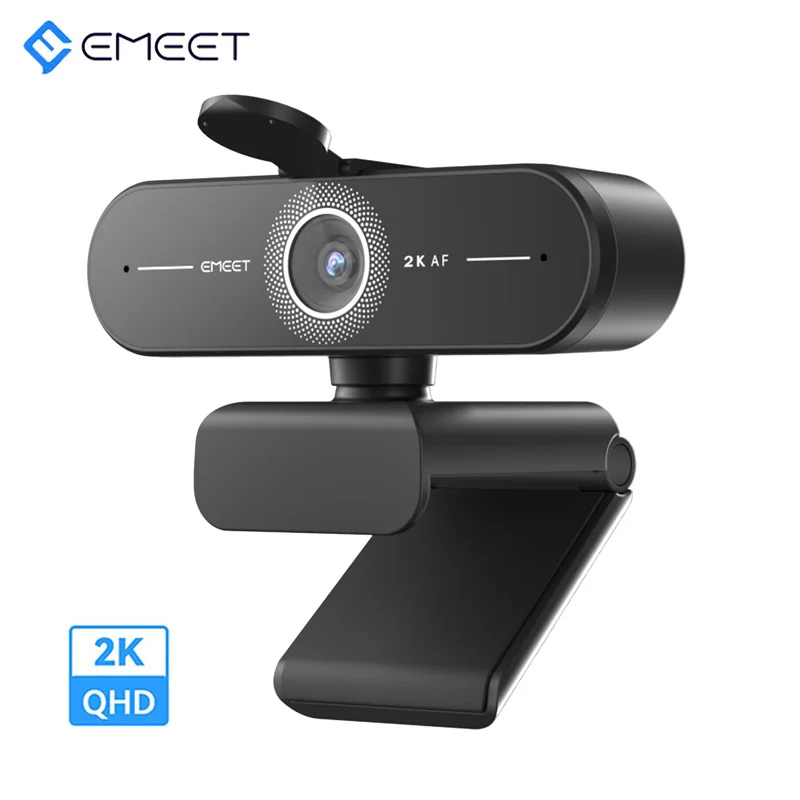 Webcam 2K Streaming EMEET Web Camera 1440P With Microphones Full HD USB PC Camera Live Streaming for Computer Desktop Laptop