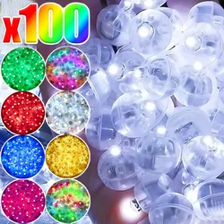 100/10PCS Mini LED Balloon Light Colorful Flashing Luminous Tumbler Ball Lamp Lantern Lights Christmas Wedding Party Decorations