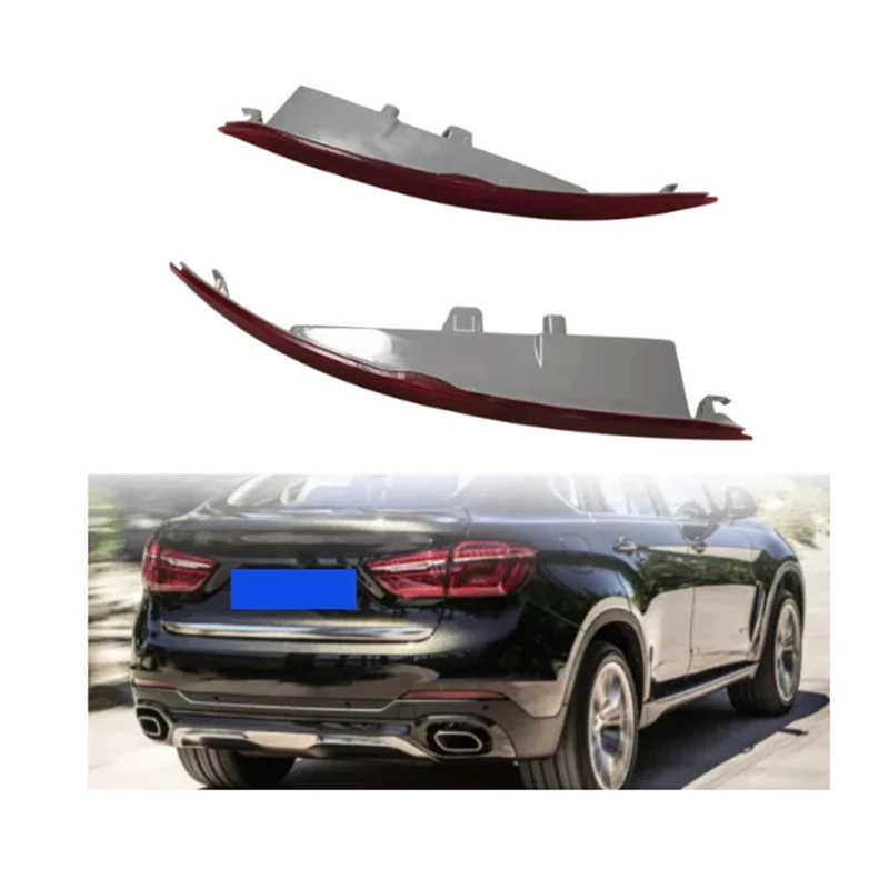 1Pair Rear Bumper Fog Light Reflector Lamp Assembly for X4 G02 X6 F16 63147323185 63147323186 Warning Taillight-AD23