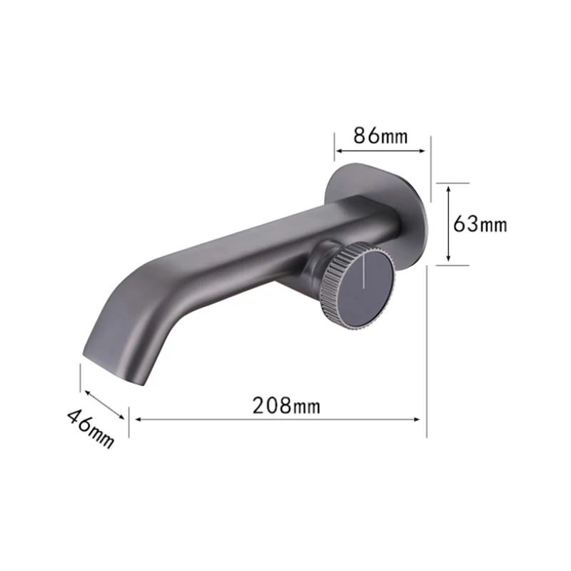 

Wall Mounted Basin Faucet Single Hole Sink Faucet Hot Cold Mixer Tap Round handle Vessel Sink Faucet