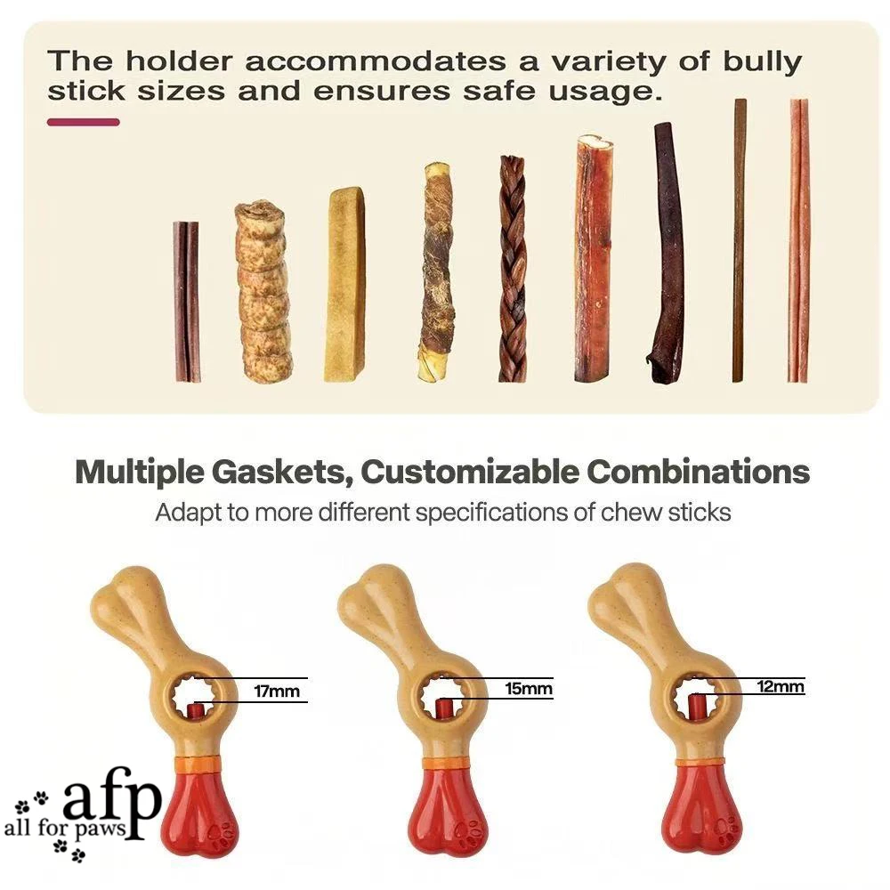 AFP 16.5cm Dog Toys Anti-asphyxiation Dog Toothbrush Holder Toy Chew Stick Biting Stick Nylon Stand Freshens Breath Chewing Toy