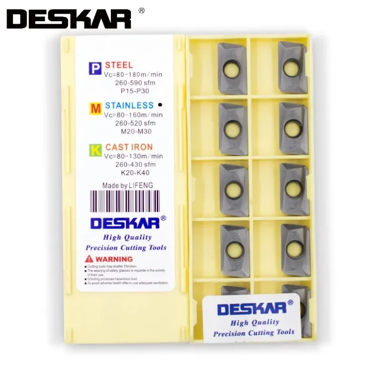 DESKAR APMT1604PDER H2 M2 QM APMT1604PEER XM APMT1605PEER APMT160420PDER GW LF6018 밀 카바이드 인서트 CNC 선반 커터, 10 개