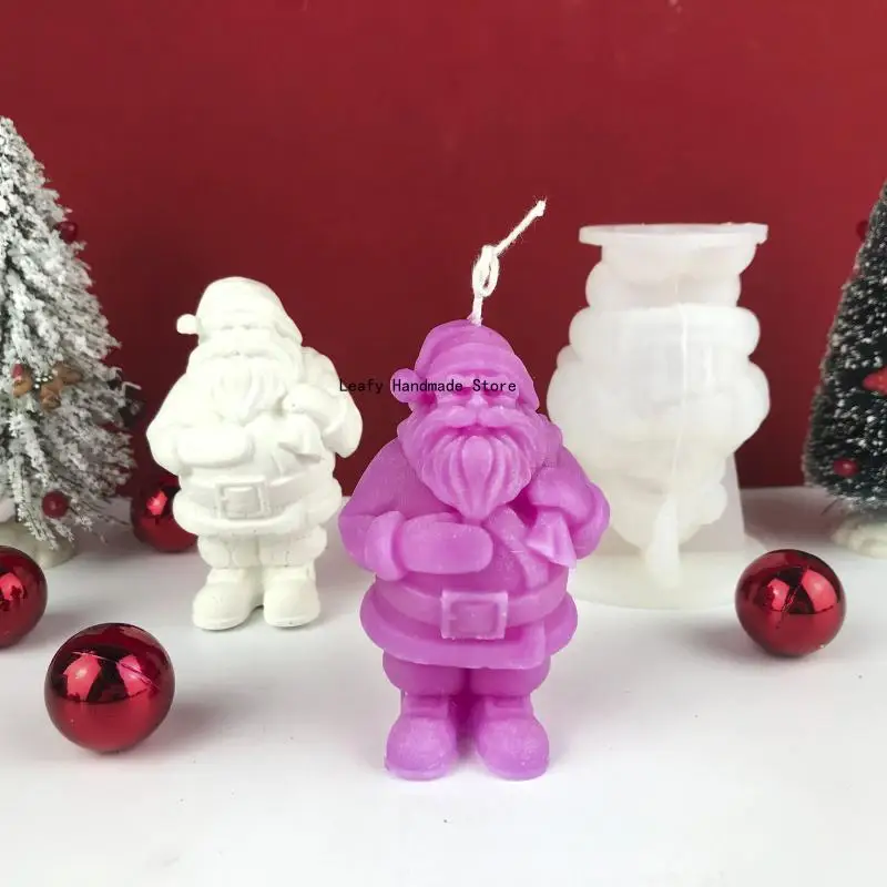 Christmas Santa Silicone Candle Mold Wax Mold DIY Aromatherapy Making Soy Wax  Handmade  Mold