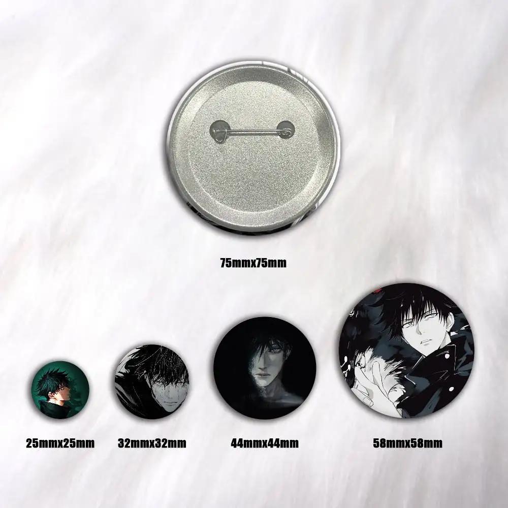 Anime Fushiguro Megumi Creative Round Button Badges Cute Pin Brooch for Backpack Clothes Lapel Jewelry Accessories Friends Gift