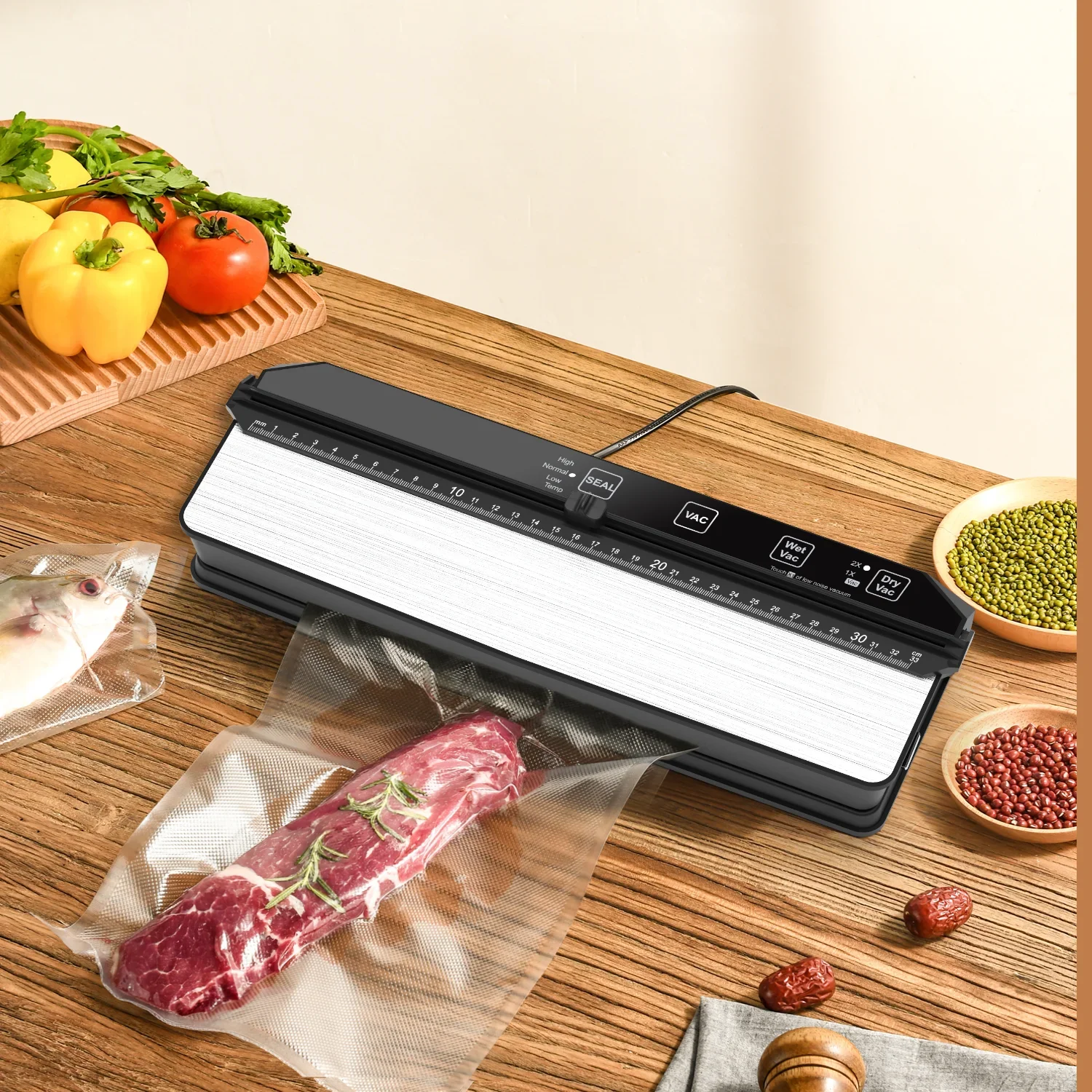 

-customize table bench top food saver portable automatic commercial food vacuum sealing machine