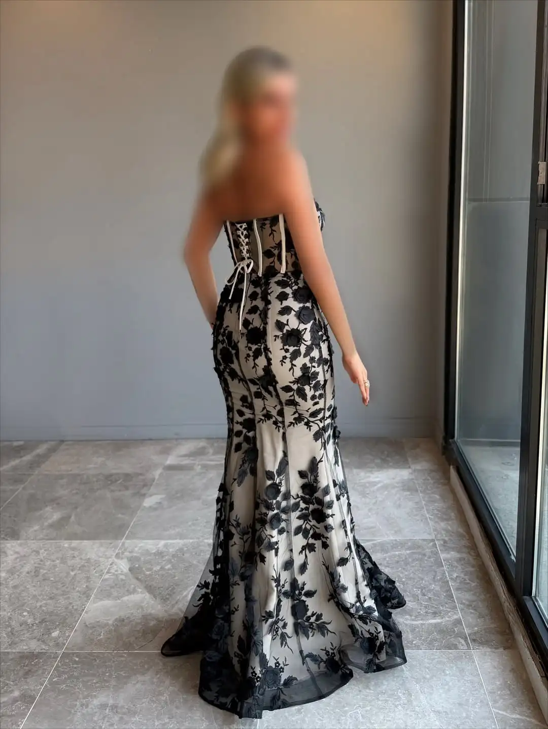 ชุดราตรีทรงเมอร์เมดแบบใหม่ ดีไซน์เซ็กซี่ สายเดี่ยว ปักลายดอกไม้ 3 มิติ ดีไซน์ซีทรู โครงกระดูกปลา แฟชั่นสำหรับงานพรอมหรืองานเลี้ยงอย่างเป็นทางการ