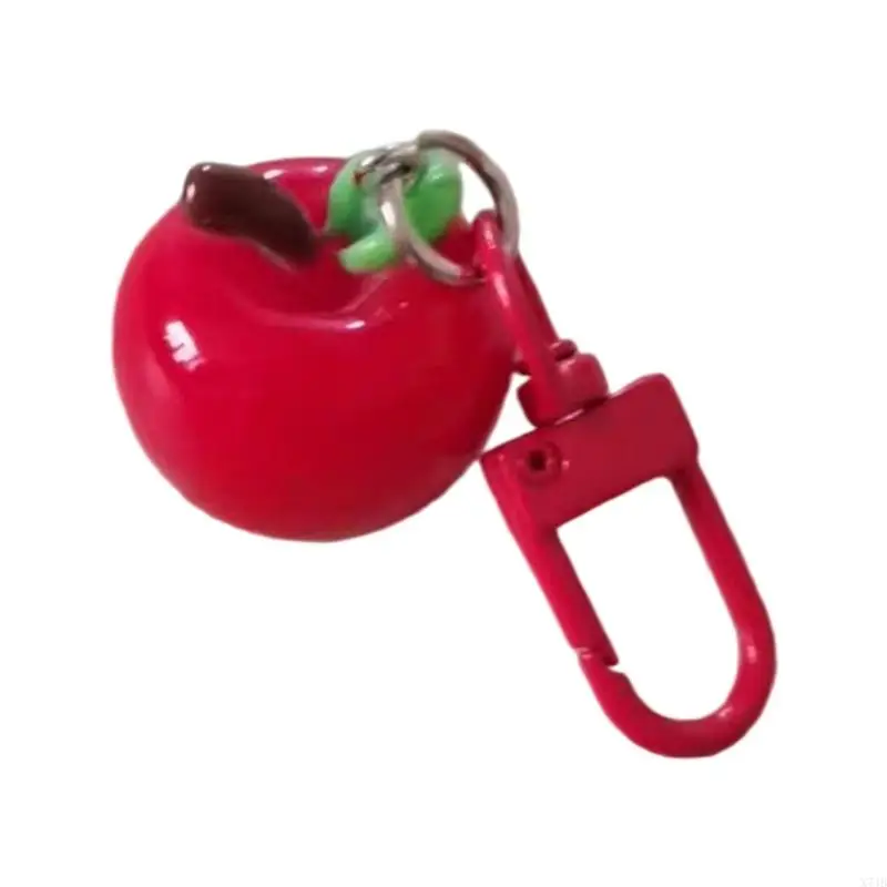 Vibrant Red Apples Keychain Decoration Break Resistant Feature Multipurpose Usage Scenarios