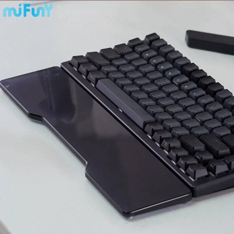 

MiFuny Acrylic Palm Rest Mechanical Keyboard Hand Rest Black Thickened Series Gaming Desk Office Typing Protection Wrist Rest