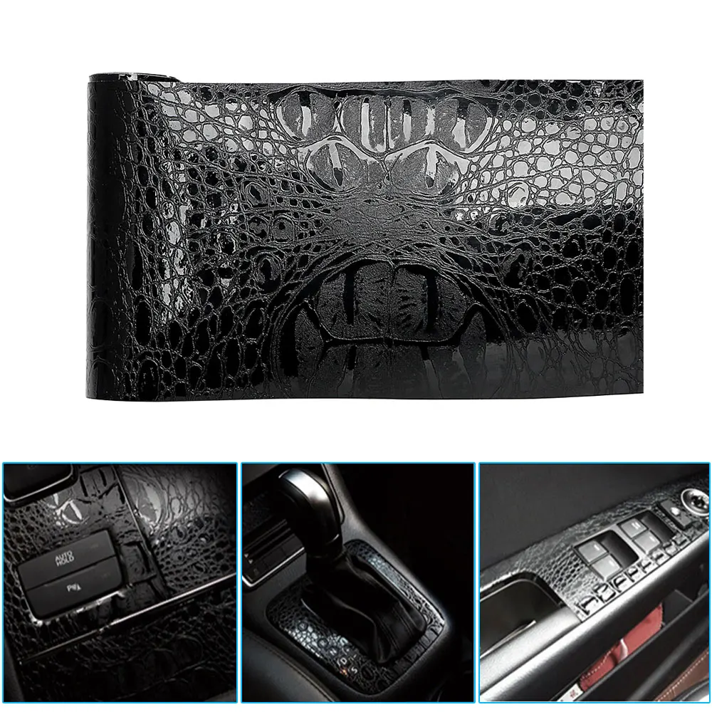 1Roll Car Interior Stickers Universal Car Wrap Film Simulation Crocodile Styling Leather Interior Decoration Decals 152*10cm
