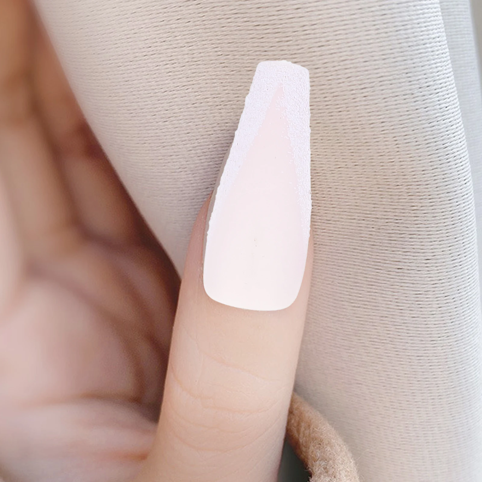 

48pcs False Nails Stickers Extra Long Durable Full Coverage Adhesive Press On France Style Nail Art Decor Supplies