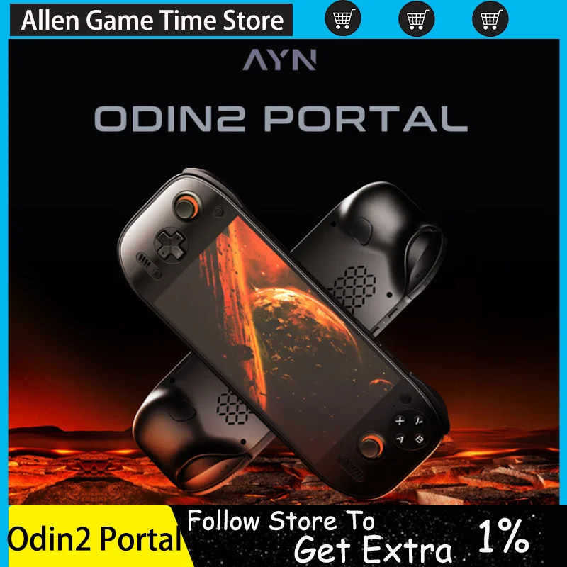 Consola de juegos portátil AYN Odin 2 Portal, preventa, pantalla de 7 pulgadas, 120HZ, 8000mAh, 8Gen2, reproductor de videojuegos Retro de código abierto personalizado