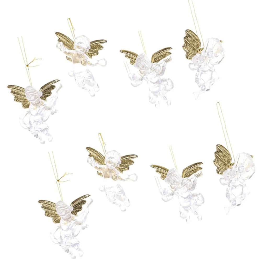 

Xmas Angel Hanging Pendant Transparent Christmas Tree Ornament For Holiday Party Scene Decoration Creative Gift Home Decor