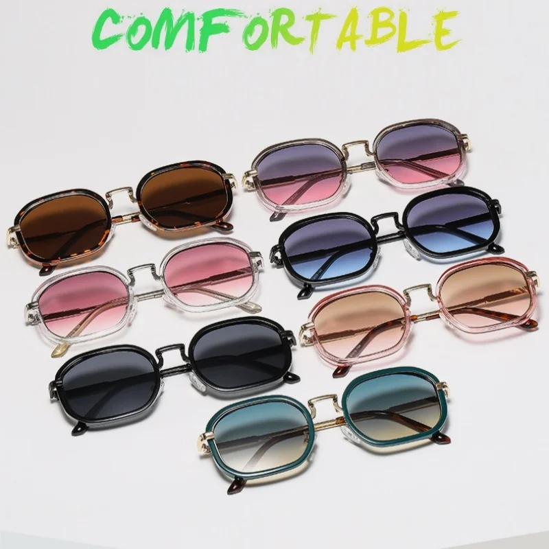 디자인 남성용 선글라스 초경량 PC+메탈 클래식 선글라스 여성용 야외 운전용 선글라스