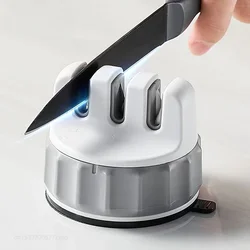 Huohou Mini Knife Sharpener One-handed Sharpening Super Suction Kitchen Multi-Functional 3/4-Purpose Sharpening Stone 1ps