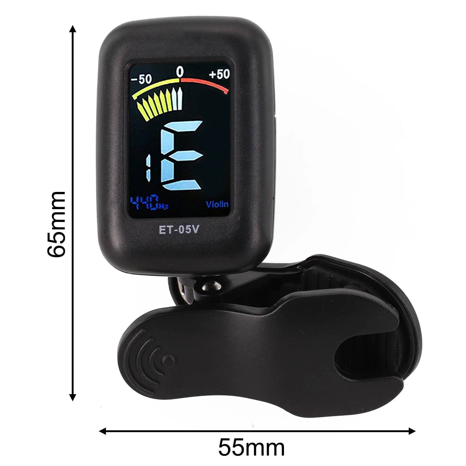 Double Bass Tuner Cello Tuner 360 Degree Rotating Design ABS Black Clip-on And Portable Quick And Easy Tuning Cello Double Bass