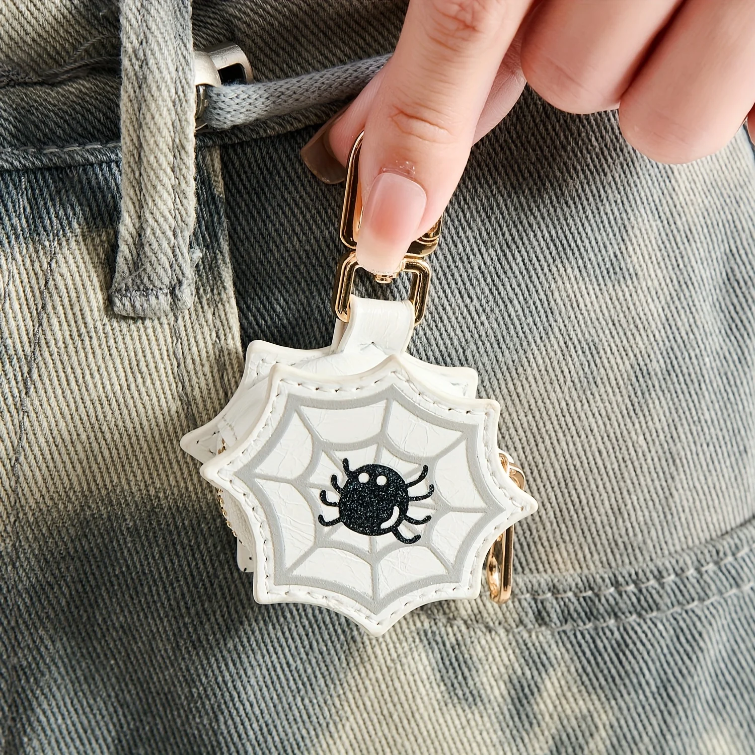 Halloween Pumpkin Spider Web Keychain Cute Bag Pendant Trick Or Treat Festival Gift Accessories