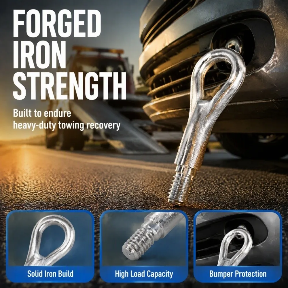 Iron Trailer Hitch Tow Hook Tow Hook Ring for 3 E36 / 3 E46 / 7 E38 / 8 E31 / Z3 E36