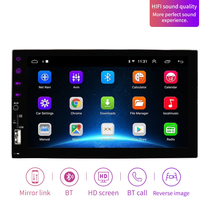 

7Inch Universal Android 8.1 Car Navigation Car Radio WIFI Bluetooth Quad Core Multimedia MP5 Player With GPS Mirror-Link