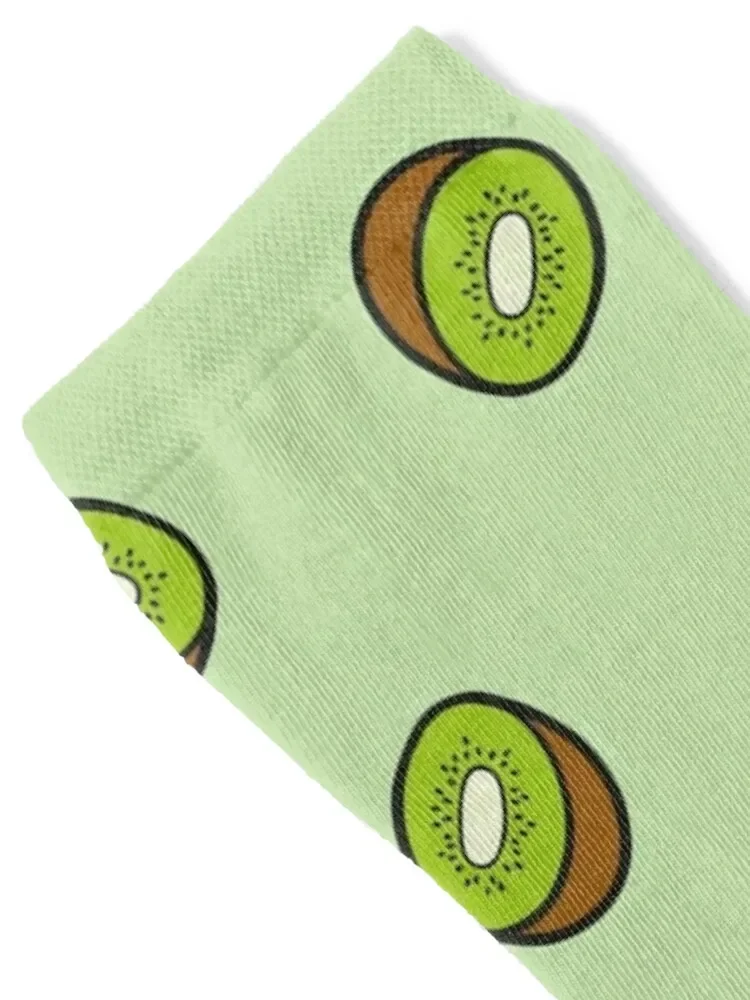 Kiwi Fruit Pattern on Light Green Socks Sports gift Men's kids Socks For Man Women's