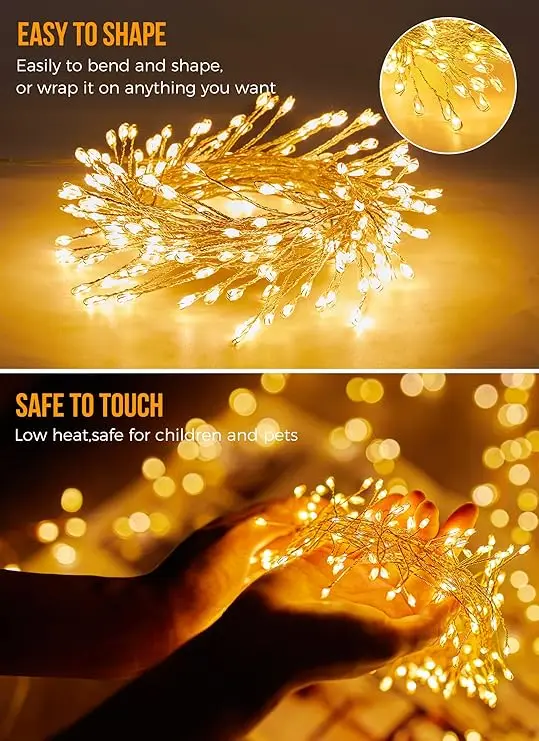 Christmas decorations 2024 String Light Xmas Tree Hanging Ornament Christmas supplies For DIY Wreath Home Weeding Indoor Outdoor