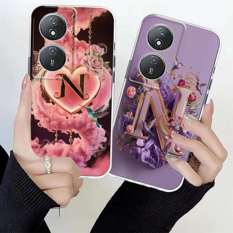 Funda para Teléfono Inteligente Honor Magic 8 7 6 5 4 3 400 200 100 90 80 70 50 9X Pro Flat GT Smart Lite con Letra N en Inglés