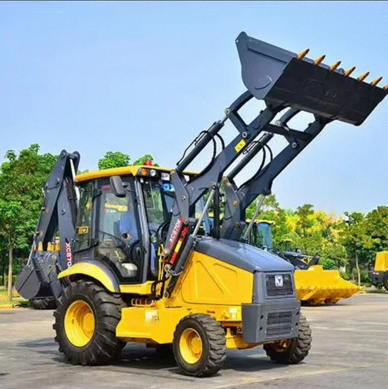 Busy at Both Ends Retroexcavadora Backhoe Loader With Telescopic Boom China Made Front Excavator Back Loader