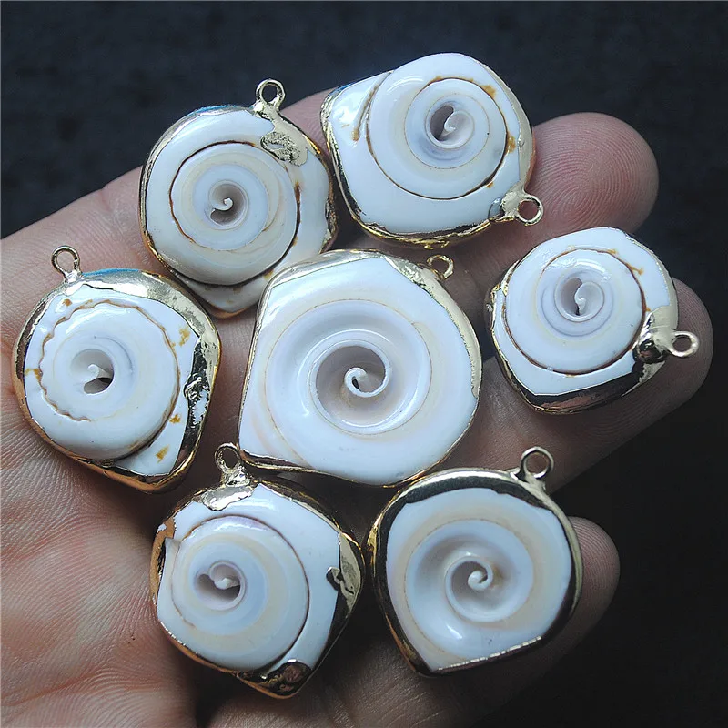 

10 шт. лучшие подвески в виде ракушек с морской водой, перламутр, размер 20-25 мм с позолоченными цветами, ХОРОШИЕ ДЛЯ ВАШЕ