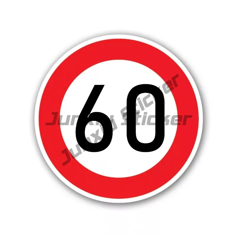

Speed Limit (60 Km), Ø Self-adhesive Decal Car Sticker Waterproof Auto Decors