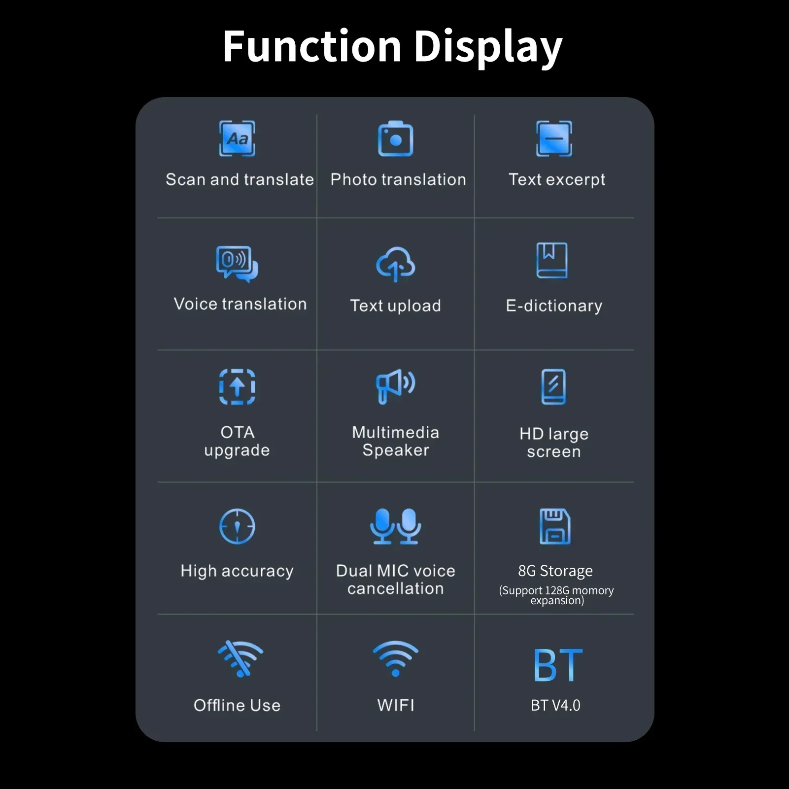 Noise Reduction Recording Pen Dictionary Translation Pen Scanner Text Scanning Reading Translator Device Multilingual Scanner