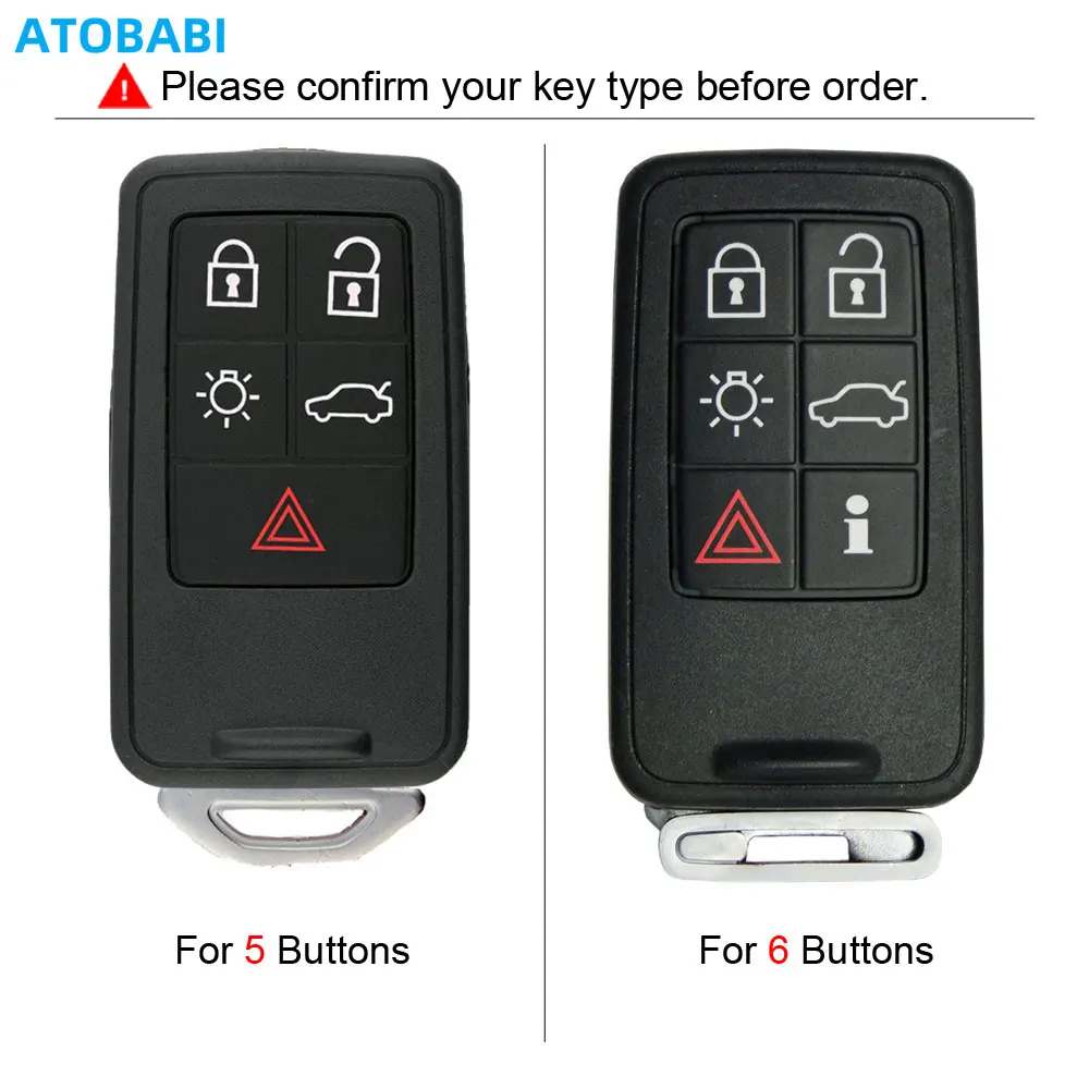 Leder Auto Schlüssel Abdeckung Tasche Für Volvo XC70 XC60 V70 V60 S80 S60 V40 Schlüsselbund Halter Smart Keyless Fernbedienung Fobs Shell schutz Fall – Detail 1