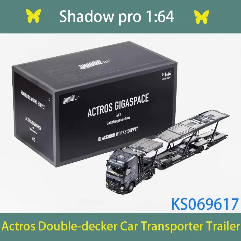 

Pre-sale Shadow pro Alloy 1:64 Actros Double-decker Car Transporter Trailer Model Classics Adult Souvenir Gift Static Display
