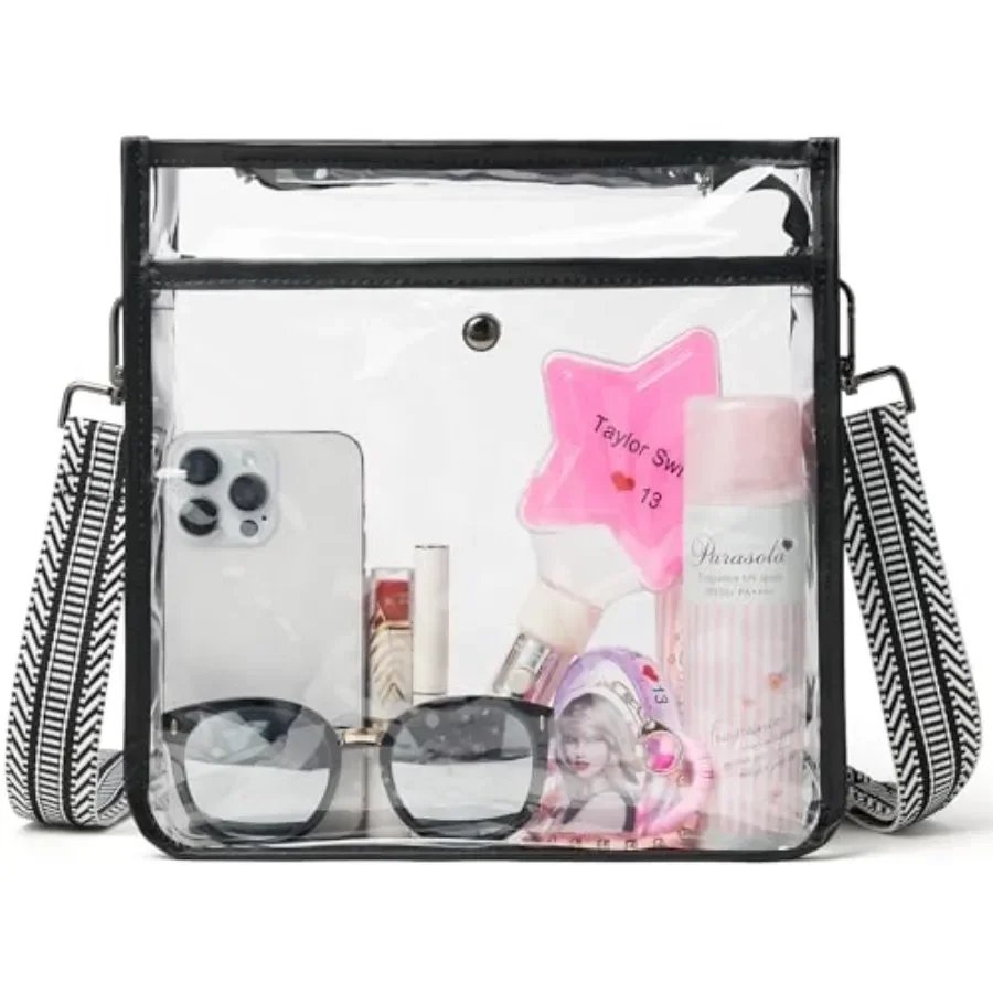 

Bluome Clear Bag for Stadium Events 12x12x6, Clear Purses Stadium Bag Crossbody Purses for Concerts Football Games Travel
