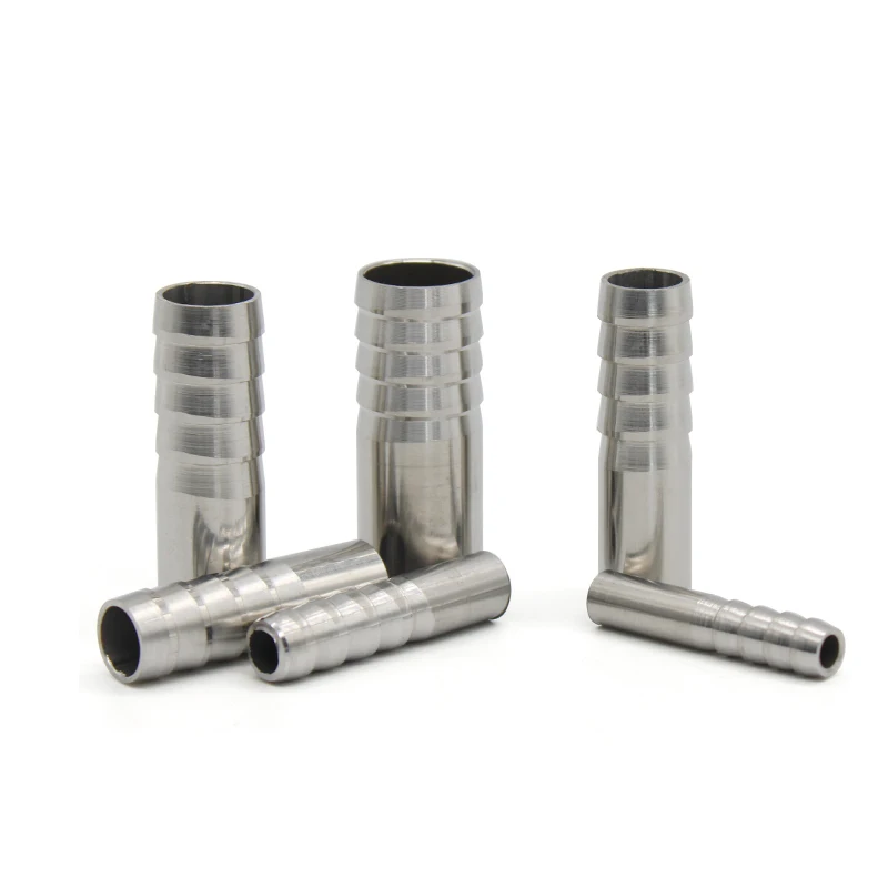 6mm-51mm Barb Straight Through Welding SS304/SS316 Stainless Steel High Quality Pipe Fitting Hose Nipple HOT Adaptor