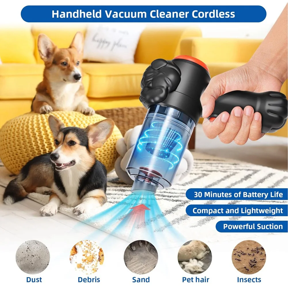 

A73Z-Handheld Vacuum Cleaner Rechargeable Vacuum Cleaner Bug Catcher for Insect, Portable Cordless Handheld Vacuum