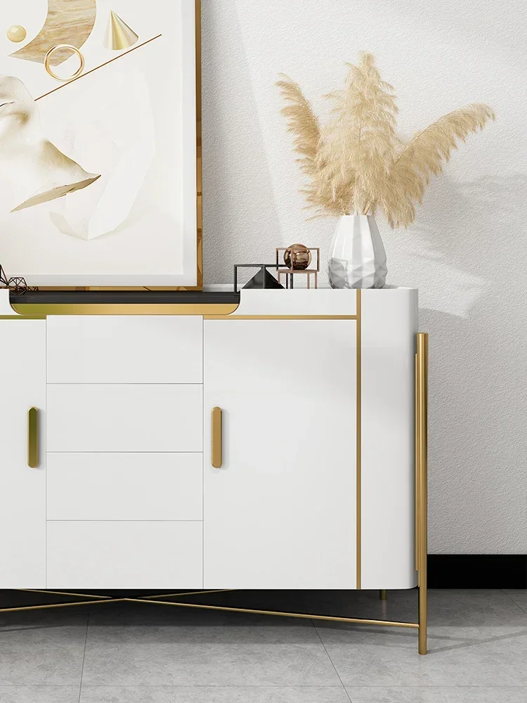 Light Luxury Rock Plate Dining Side Cabinet Modern Simple Household Porch Cabinet Nordic Restaurant Light Luxury Multi-functiona