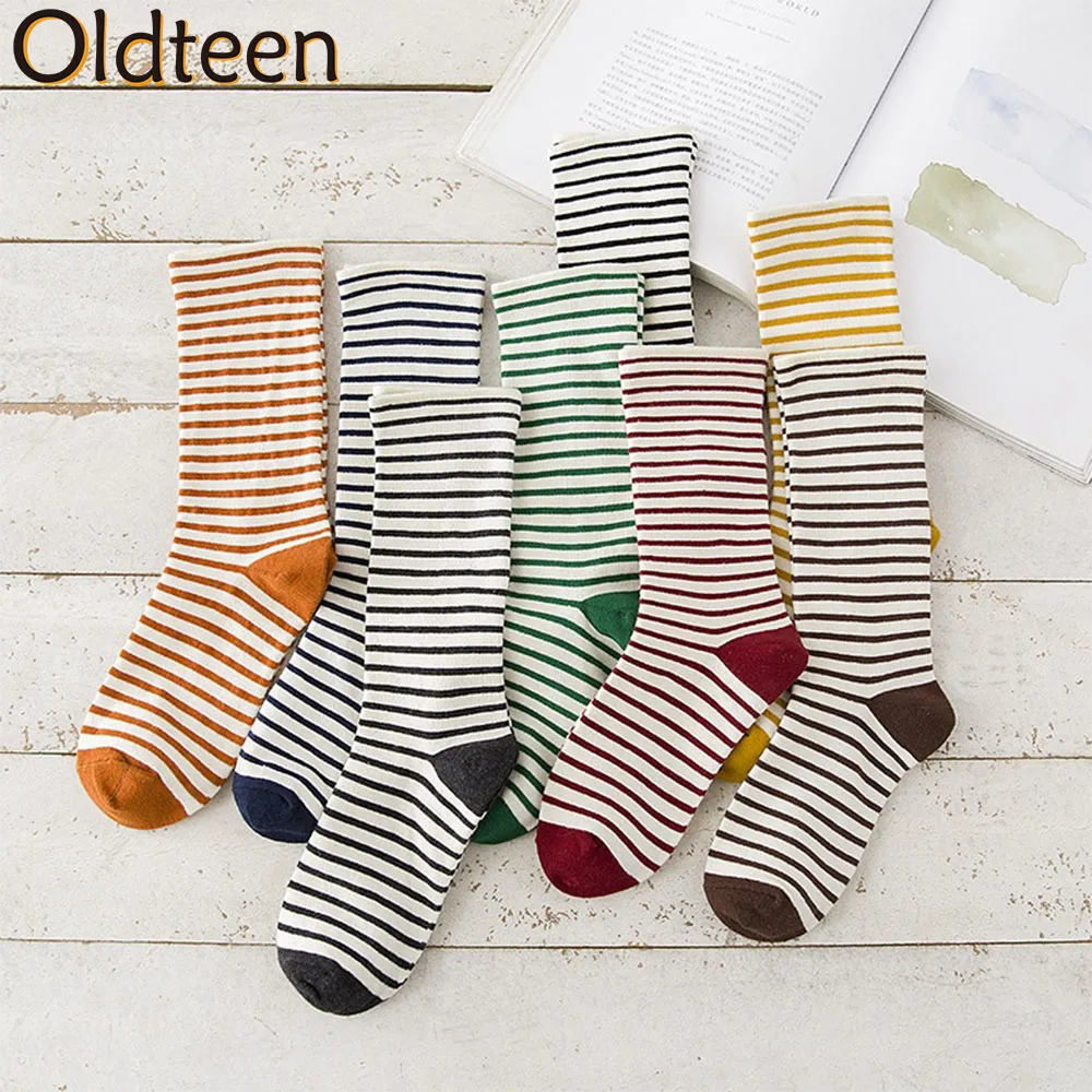 

Women's Socks Japanese Cotton Multi Colors Cute Long Loose Socks Solid Colors Basic Fashion Daily Home Bedroom Floor Boot Socks