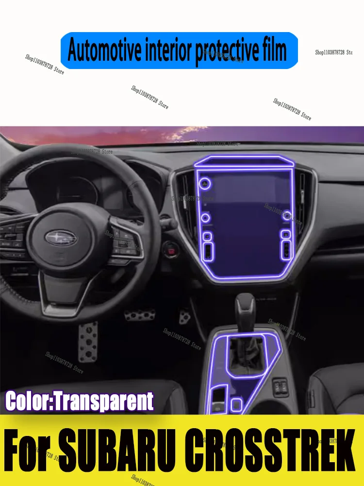

For SUBARU CROSSTREK 2024-2026 TPU Car Gearbox Dashboard Panel Gps Navigation Screen Anti-scratch Protective Film Sticker
