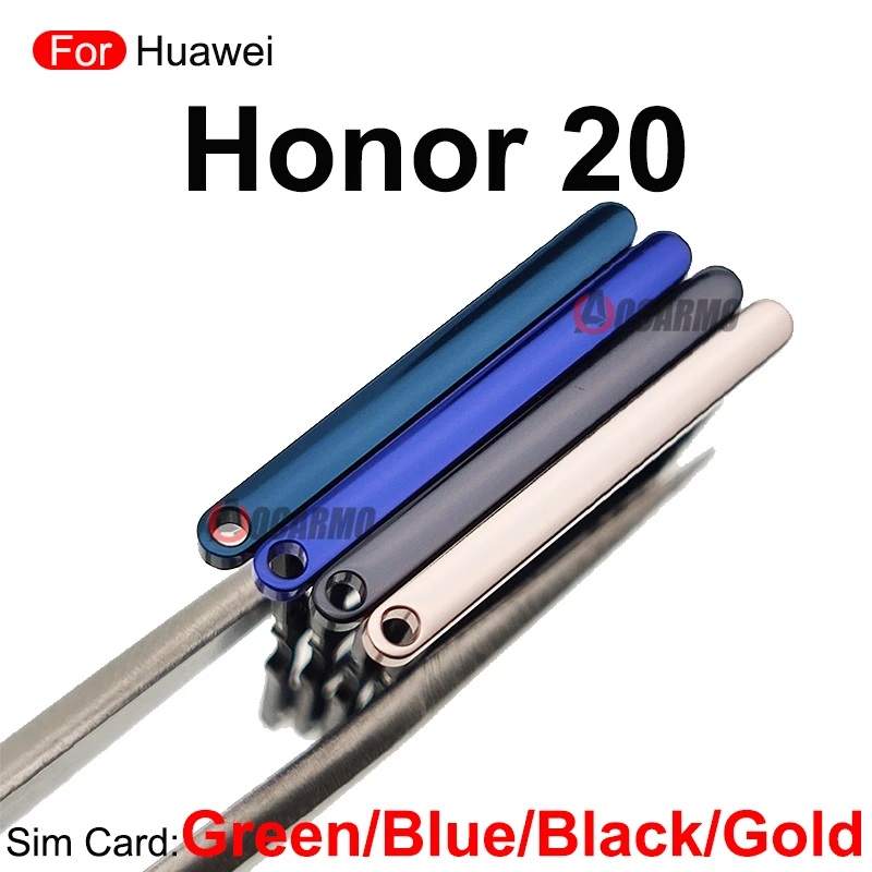 Blue Gold Purple Green Black SIM Card Tray Slot Holder For Huawei Honor 20 Pro 20Pro Replacement Parts