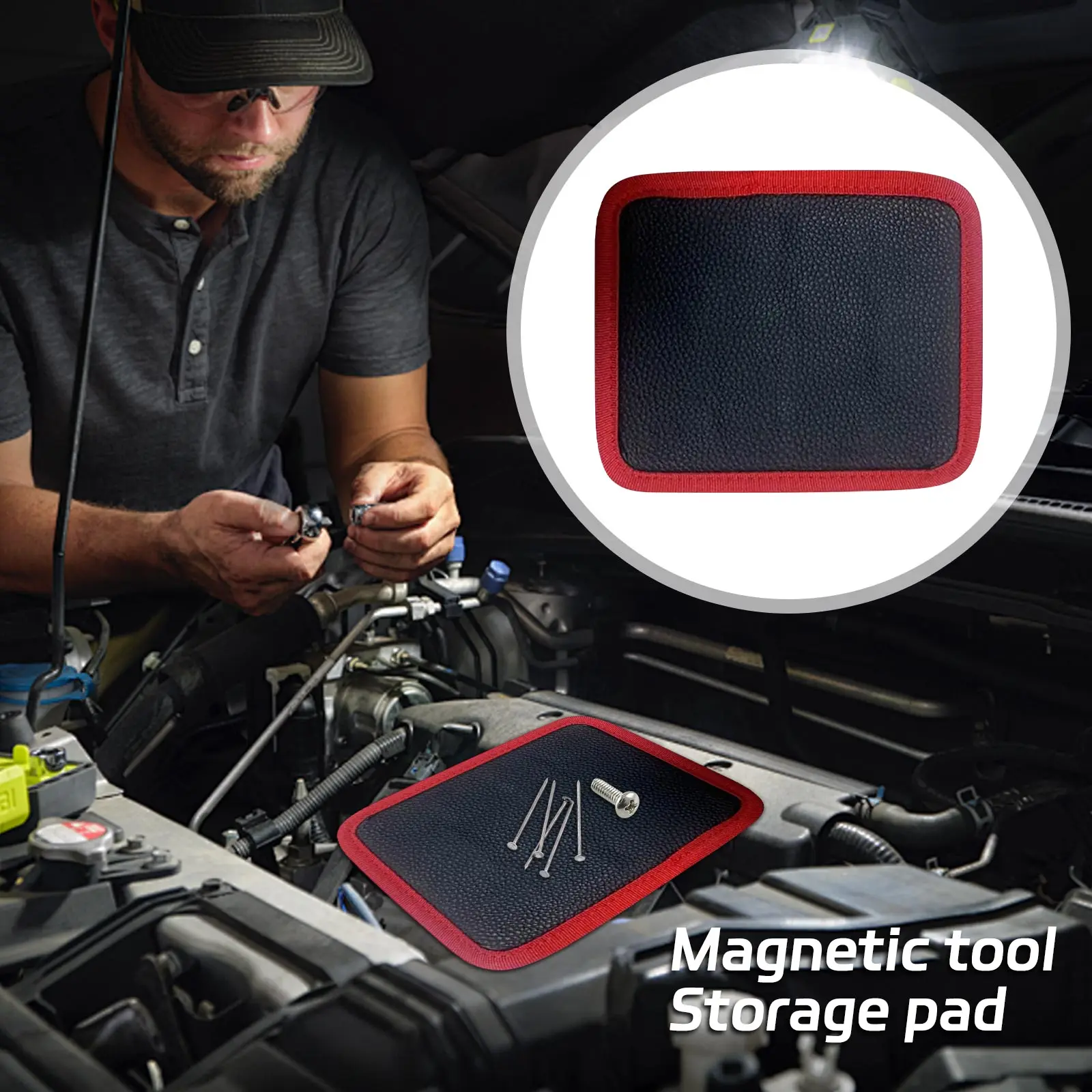 Flexible Magnetic Tool Holder Mat For Bolt Screw Wrenches Collapsible Magnetic Tool Tray And Telescoping Magnetic Pickup Tool