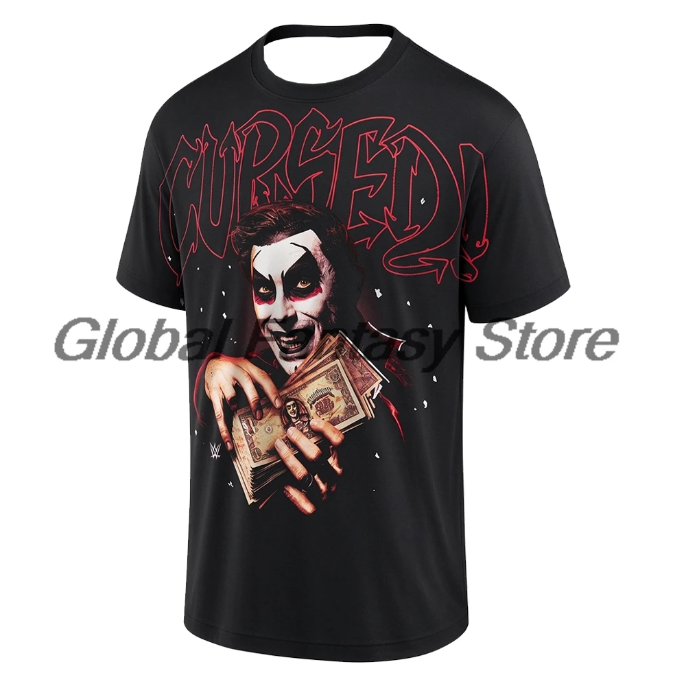 Danhausen Human Monies Cursed Elevated T-shirt Crewneck Short Sleeve Polyester Black Tee Women Men Streetwear Tops