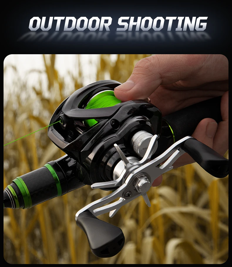 BILLINGS Baitcasting Reel DC Brake System 6KG Max Drag 167G Lightweight Baitcaster Fishing Reels 7.2:1 Gear Ratio 4+1BB Freshwater Casting Reel