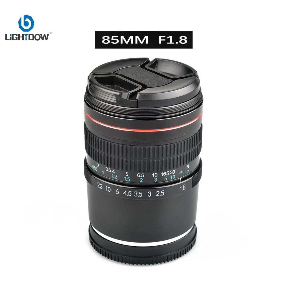 Lightdow 미러리스 카메라용 중형 망원 인물 렌즈, 캐논 R8 R10 R50 R5 R5C R6 R Ra RP Mark II R7 R100, 85mm F1.8 