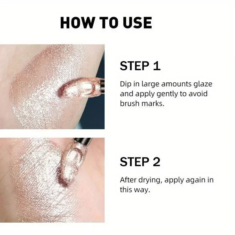 Batom líquido metálico brilhante, à prova d'água, de longa duração, fácil de colorir, copo antiaderente, cosméticos de maquiagem