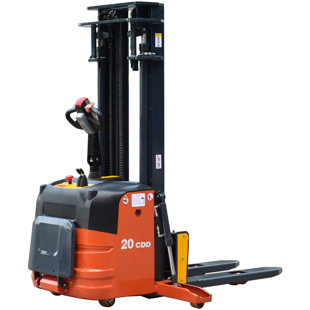 

YG1500 2 Ton Electric Forklift Stacker 3m Lift Safety Devices CE Certified Logistics Handling Truck Aisle Width 800mm